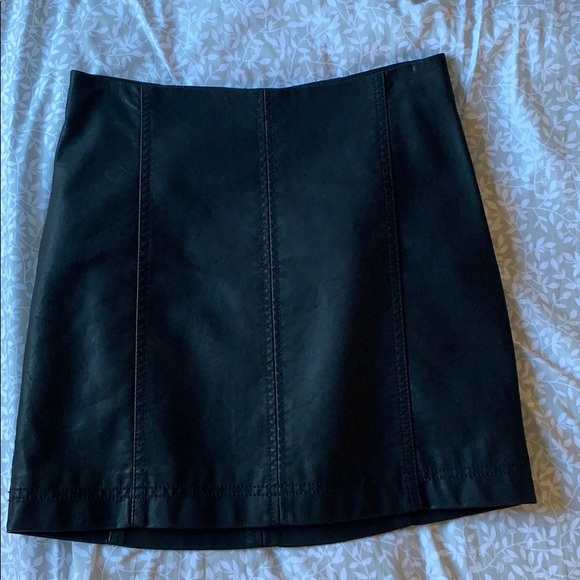 Free People Modern Femme Vegan Leather Mini Skirt - Picture 5 of 6